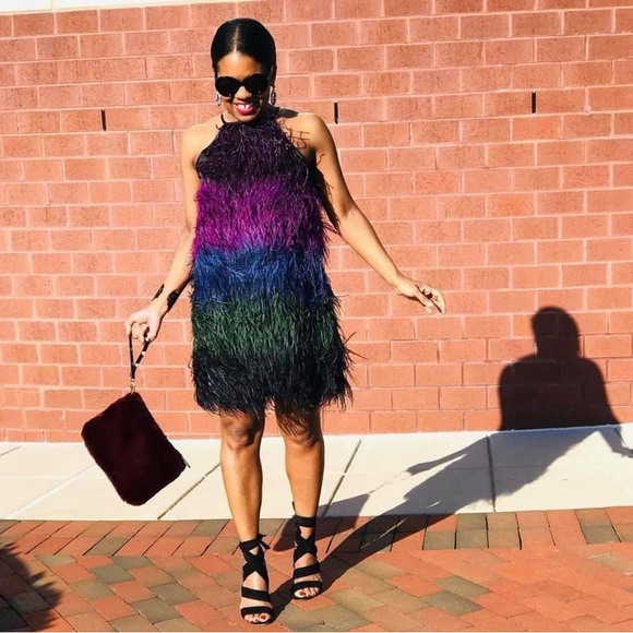 Burgundy Faux Fur Maven Wristlet - Picture 2 of 9